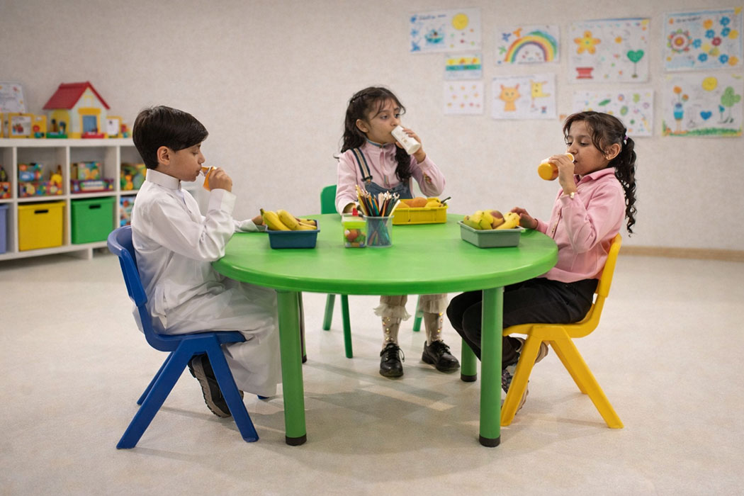 منطقة الأطعمة الصحية للأطفال